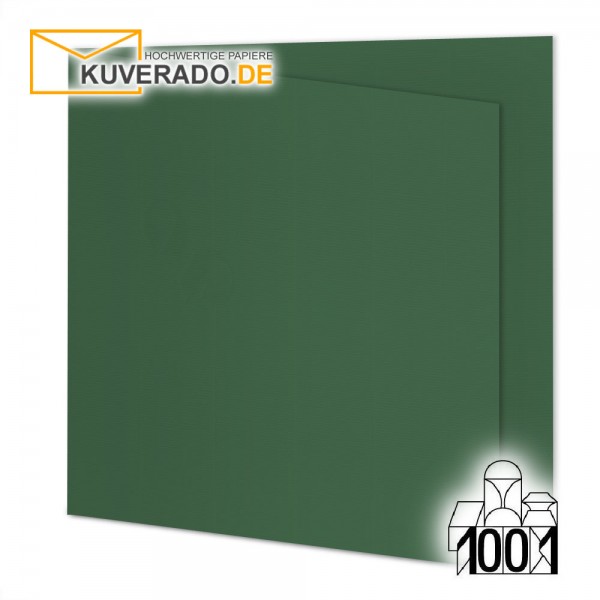 Artoz 1001 Faltkarten racing-green quadratisch 155x155 mm mit Wasserzeichen