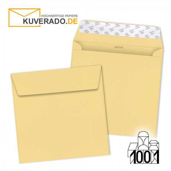 Artoz 1001 Briefumschläge honiggelb quadratisch 160x160 mm