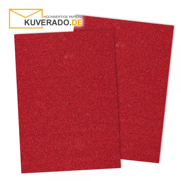 ARTOZ - Rotes Glitzerpapier in DIN A4, selbstklebend