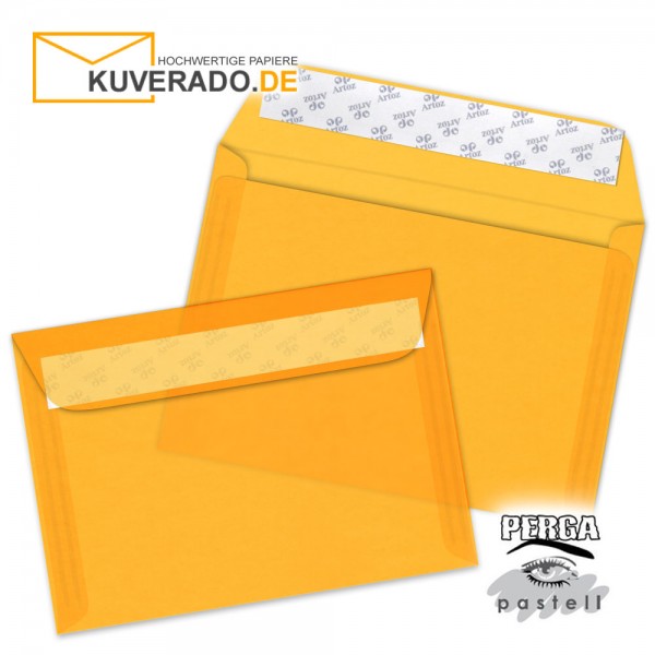 Artoz transparente Briefumschläge orange DIN C6