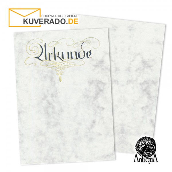 Artoz Antiqua - Urkundenpapier DIN A4 grau marmoriert