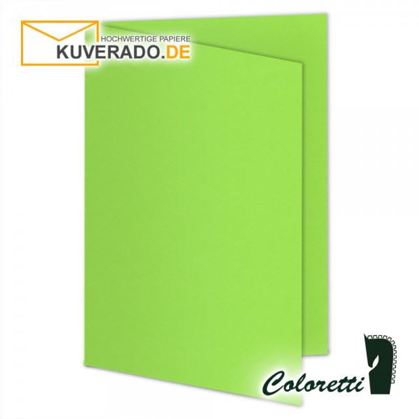 Grüne Doppelkarten in 220 g/qm von Coloretti