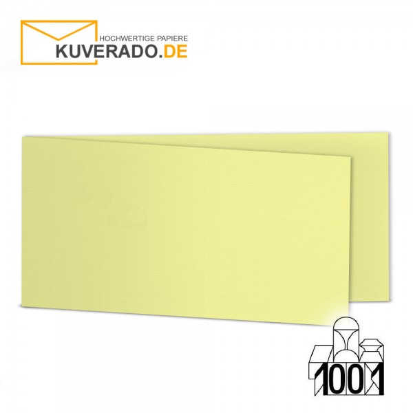 Artoz 1001 Faltkarten citro-gelb DIN lang Querformat mit Wasserzeichen