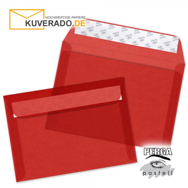 Artoz transparente Briefumschläge rot DIN B6