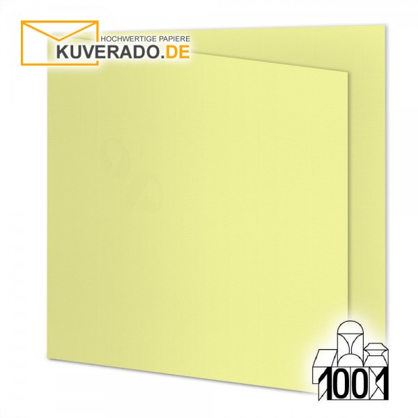 Artoz 1001 Faltkarten citro-gelb quadratisch 155x155 mm mit Wasserzeichen