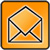 Icon von orangem Briefumschlag