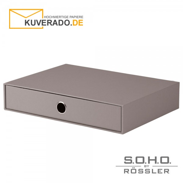 S.O.H.O. Schubladenbox für DIN A4 in der Farbe "taupe"
