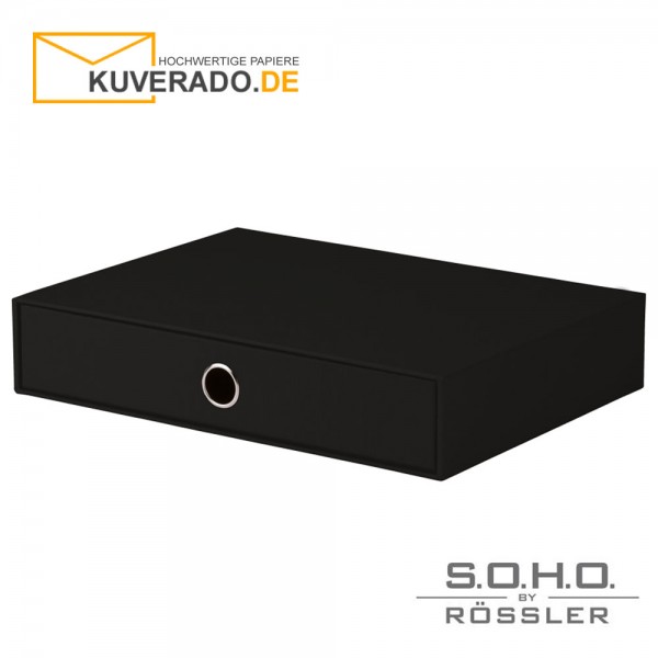S.O.H.O. Schubladenbox für DIN A4 in der Farbe "schwarz"