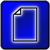 Icon von blauem Briefpapier
