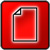 Icon von rotem Briefpapier