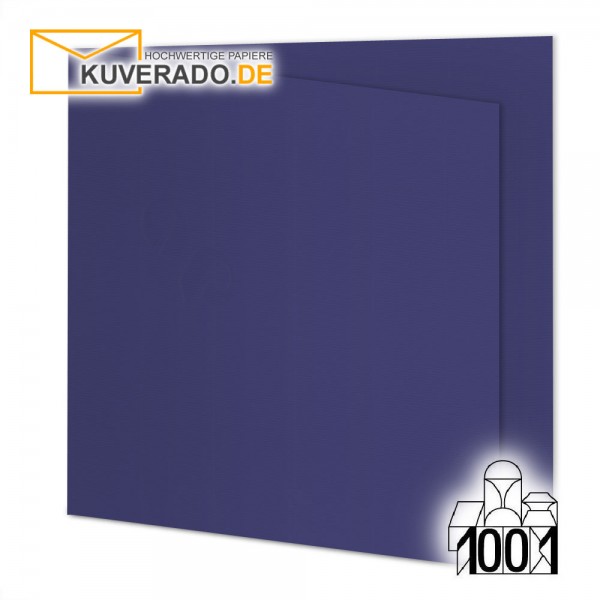 Artoz 1001 Faltkarten indigoblau quadratisch 155x155 mm mit Wasserzeichen